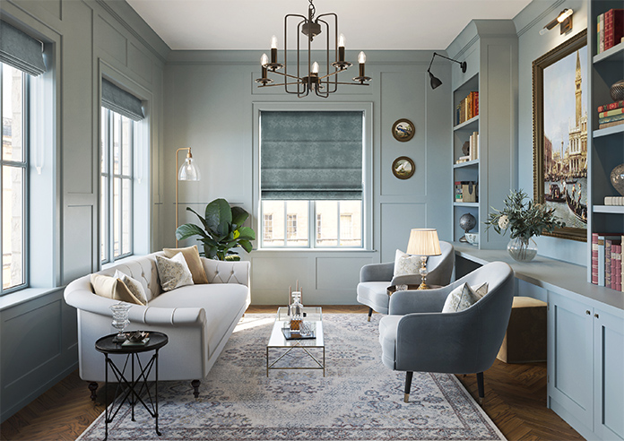 Florence Faux Suede, Mid Grey - Twist&Fit Roman Blind - Image 8